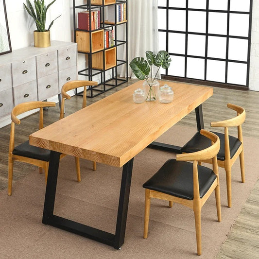 Solid Wood Modern Rectangular Dining Set