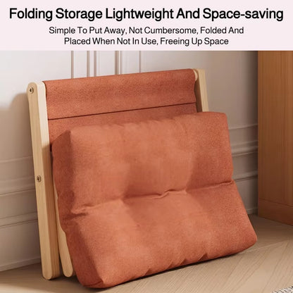 Solid Wood Shoe Changing Stool with Cushioned Seat – Folding Entryway Footstool