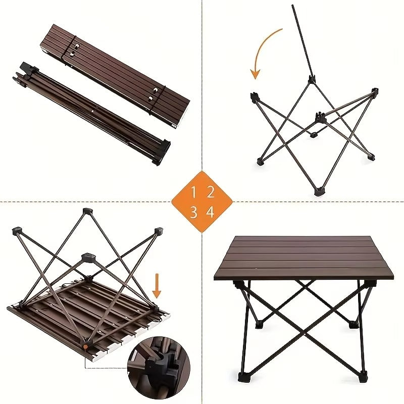 Compact Foldable Camping Table – Portable Mini Outdoor Picnic & Beach Table