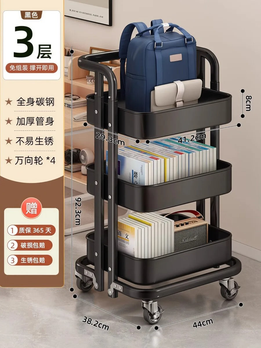 Portable Kitchen Storage Trolley & Organizer Cart
