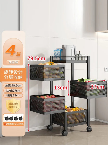 Rolling Utility Storage & Serving Cart