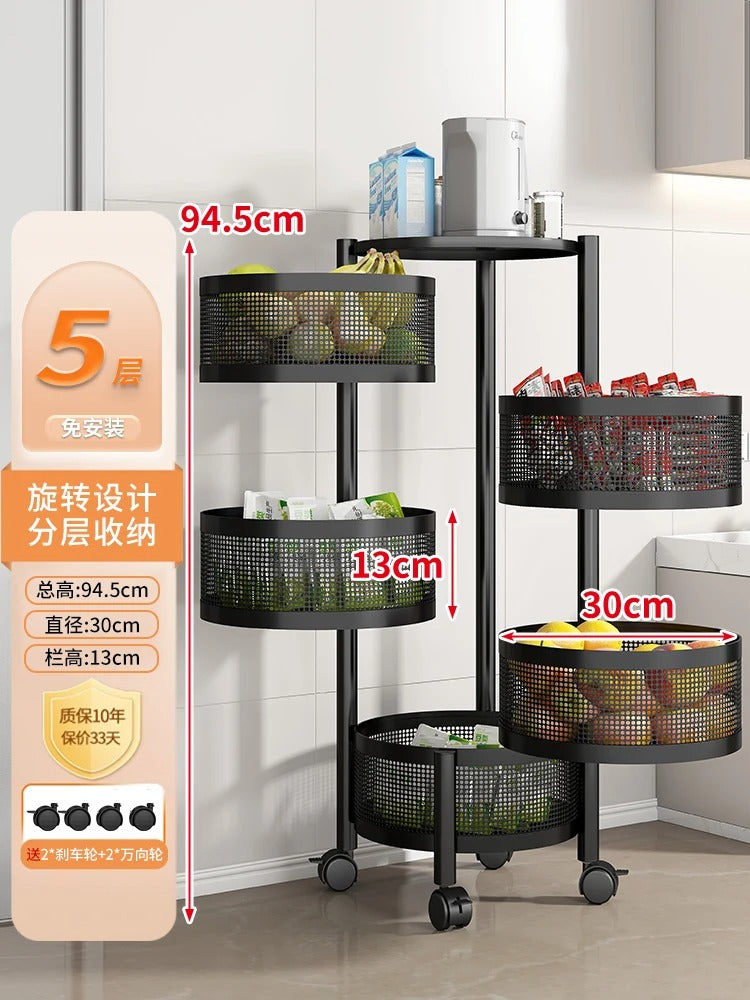 Rolling Utility Storage & Serving Cart