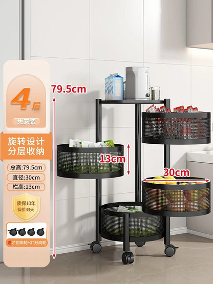 Rolling Utility Storage & Serving Cart