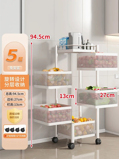 Rolling Utility Storage & Serving Cart