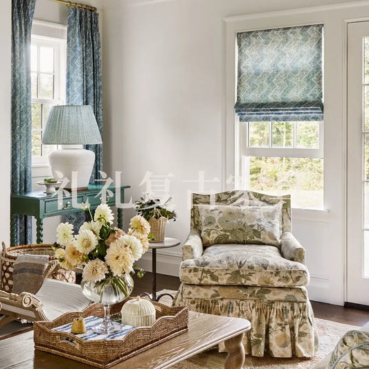 French Country Solid Wood Accent Sofa Chair