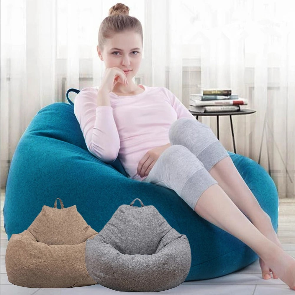 Large Fluffy Bean Bag Lounge Chair