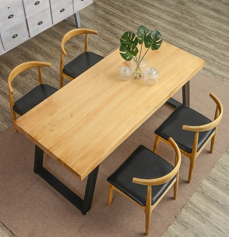 Solid Wood Modern Rectangular Dining Set