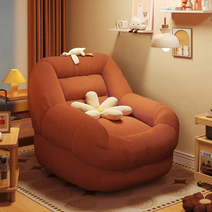 Compact Lazy Sofa Chair with Footrest