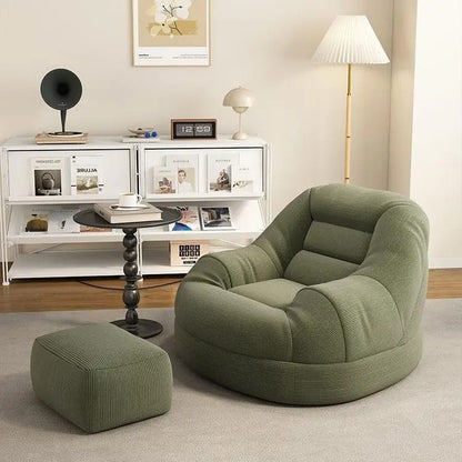 Compact Lazy Sofa Chair with Footrest