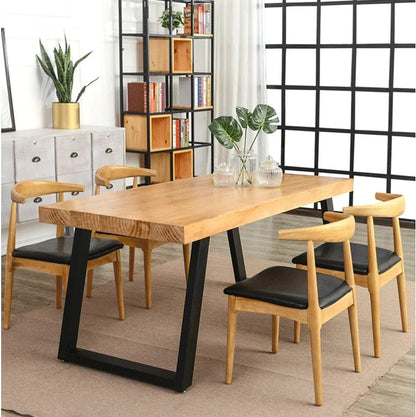 Solid Wood Modern Rectangular Dining Set