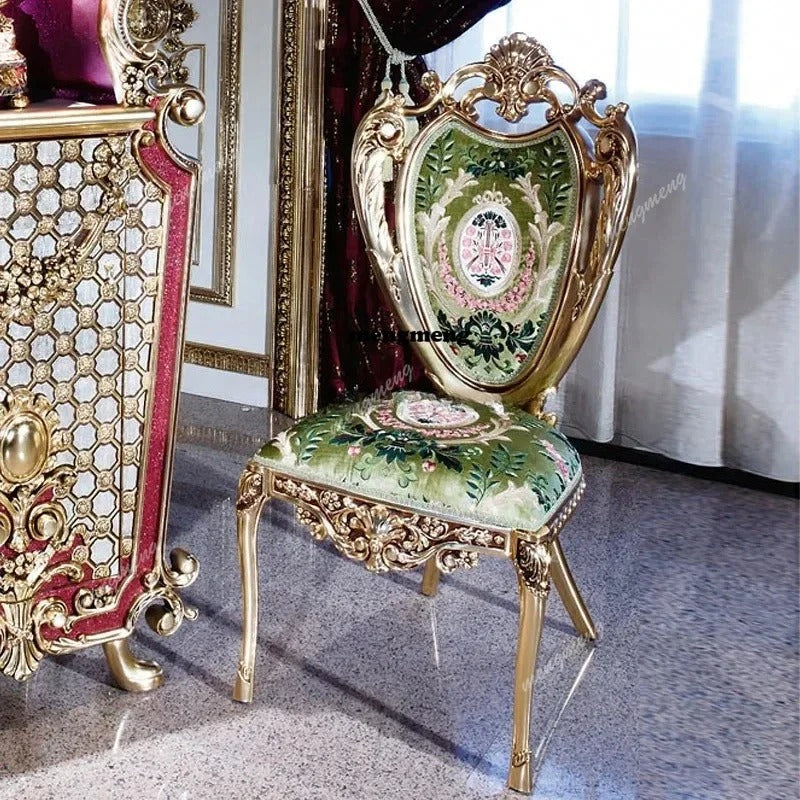 French Royal Baroque Solid Wood Dining Set