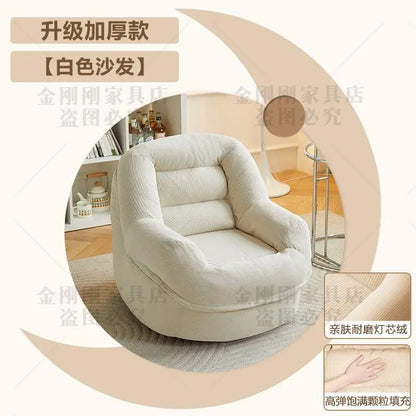 Compact Lazy Sofa Chair with Footrest