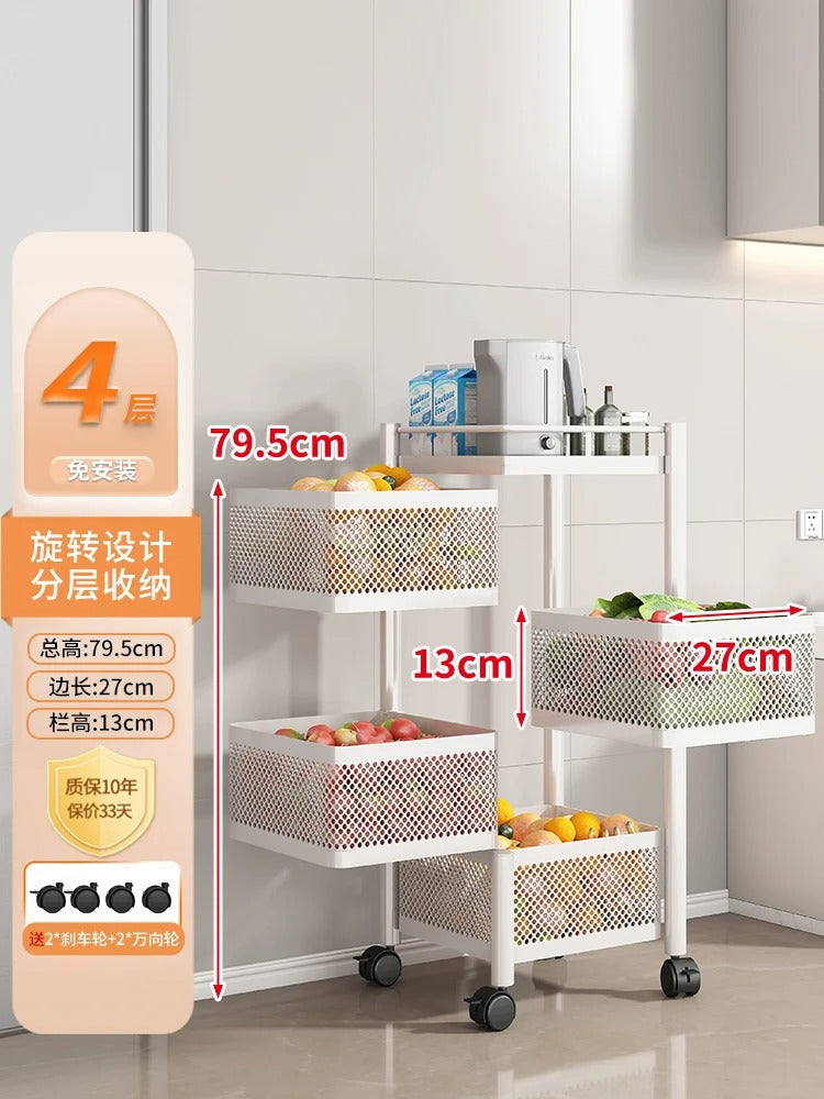 Rolling Utility Storage & Serving Cart