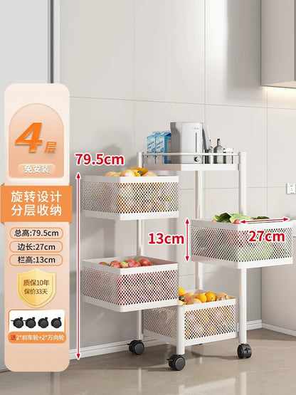 Rolling Utility Storage & Serving Cart