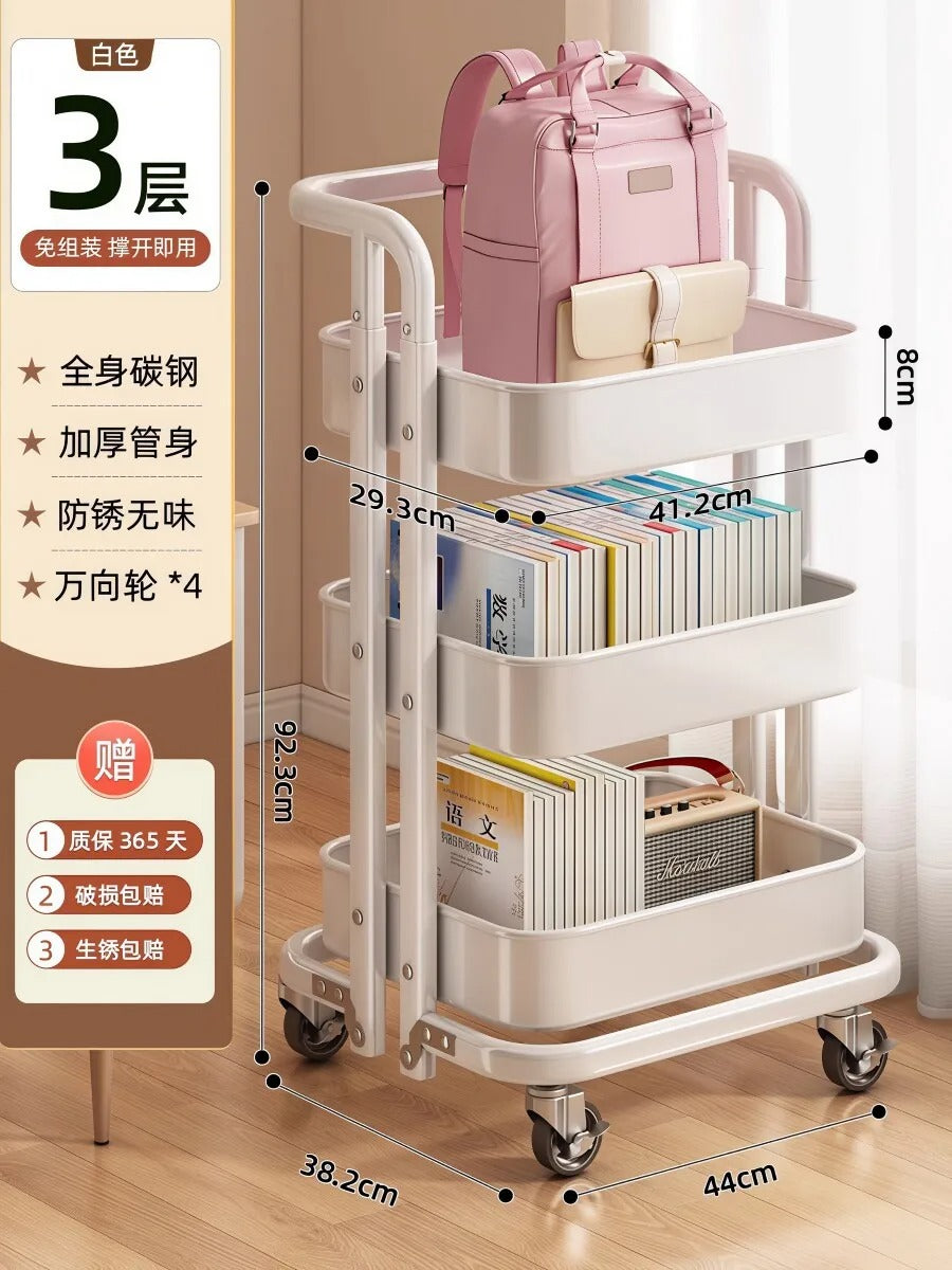 Portable Kitchen Storage Trolley & Organizer Cart